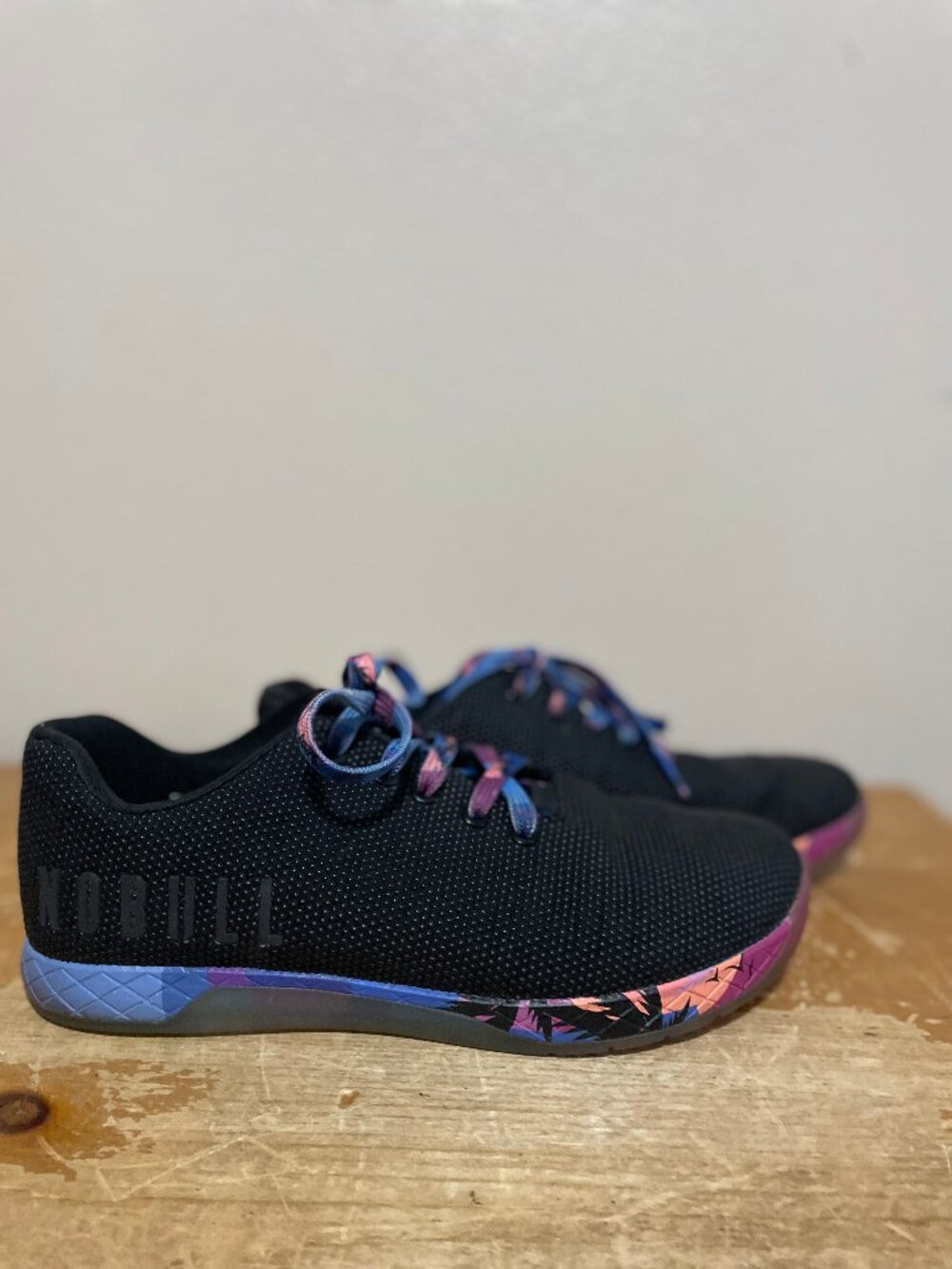 NOBULL Outwork Midnight Palm Black Gym Shoes Trainers Men's 9 Women's 10.5